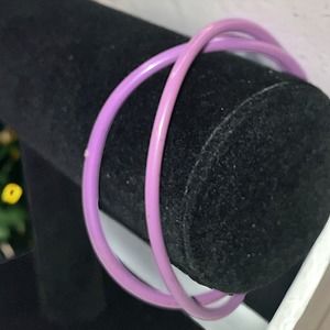 2 Purple Modern Misshapen Bracelets!
